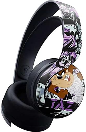 Skinit Decal Gaming Skin Compatible with Pulse 3D Wireless Headset for PS5 - Officially Licensed Looney Tunes Splatter Paint Tasmanian Devil Design