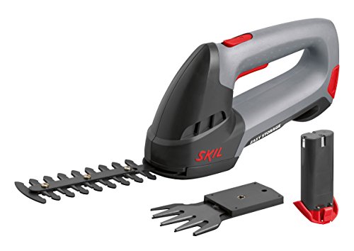 Skil 0750AA - Tijeras cortacésped/cortacetos (2 baterías litio de 4,8 V/ 1,3 Ah, batería de repuesto, cargador, 2 cuchillas, Easy Storage)