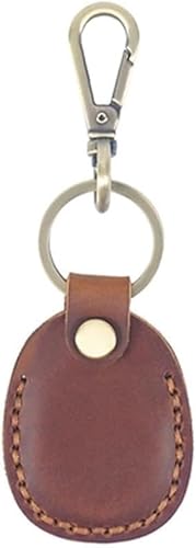 Temvue Titular de la tarjeta de acceso Titular de la etiqueta de aire de cuero RFID llavero llavero llavero NFC etiqueta clave inteligente