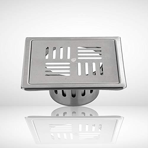 Shapure Stainless Steel Grade 304 Bathroom Drain Channel Grating Cover Floor Anti-Cockroach Jali in Matt Finish