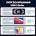 240W USB C Kabel 2m, USB C auf USB C ladekabel, Schnellladekabel für Macbook Pro M3/Macbook Air M4, iPad Pro 12.9/11, iPad Air 5th/4th,Mini 7th/6th,10th Gen,iPhone 17Air/16/15/16e/Pro Max Handy Type C