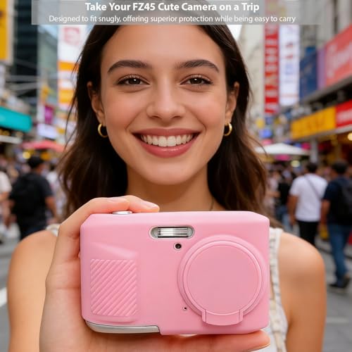 Funda silicona para cámara Kodak PIXPRO FZ45 color rosa miniatura 2