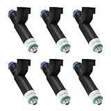3.0 V6 Fuel Injector Set 6Pcs 3 Holes, Compatible with 2001-2008 Ford Ranger Mazda B3000 3.0L Engine, Replace# FJ463 4G1428