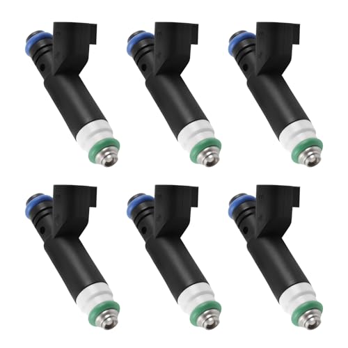 3.0 V6 Fuel Injector Set 6Pcs 3 Holes, Compatible with 2001-2008 Ford Ranger Mazda B3000 3.0L Engine, Replace# FJ463 4G1428