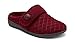 Vionic Women's Indulge Carlin Flannel Mule Slipper Wine Medium 11 US