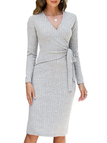 Lyrur Fall Dresses for Women 2025 V Neck Long Sleeve