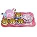 jojofuny 1 Set di teiere in Metallo Tazze di tè Giocattolo Town Plate teapot Set Bambini fingere del Giocattolo del tè