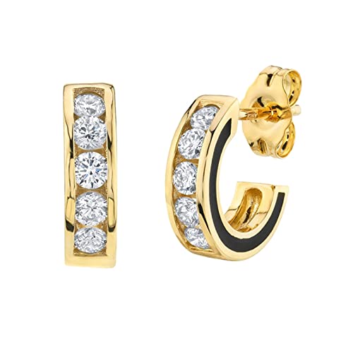 Boucles d'oreilles cerceaux Silver 925 en argent fin et zircone
