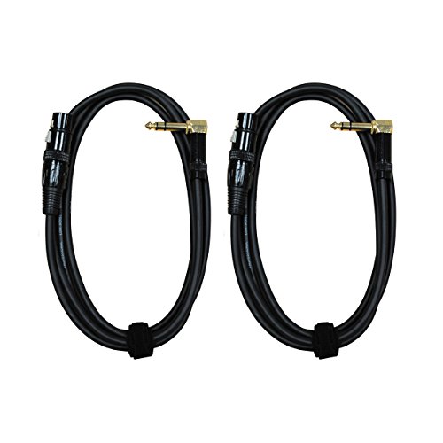 �I�[�f�B�I2000�N��1 / 4 " TRS�E�p�x��XLR���X�P�[�u�� 6 Ft (2 Pack) LYSB00J3F65FW-ELECTRNCS