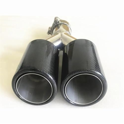 Tuyaux d'échappement voiture universels double silencieux acier inox 60-101mm