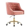 WOEOA Bureaustoel, ergonomische draaistoel, comfortabele fluwelen bureaustoel, tot 135 kg belastbaar, 360 graden…
