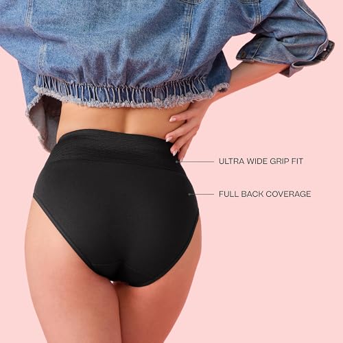 Image of Enamor Cotton Classic, All Day Comfort, High Waist Brief - Breathable, Antimicrobial with Stain Release, Outer Brushed Wide Elastic, Full Coverage - CW01