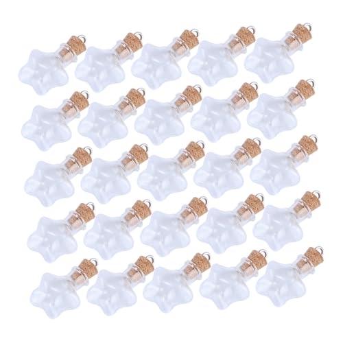 Amosfun 50 Pcs Mini Botella De Los Deseos Embudo Mini Frascos Botella De Bebida Plegable Botellas De Jugo Líquido Aire Hinchado Botella De Agua Vidrio De Alto Borosilicato