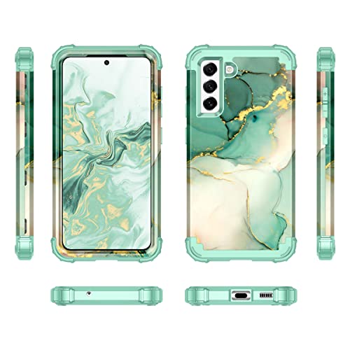 Rancase for Galaxy S21 FE 5G Case,Three Layer Heavy Duty Shockproof Protection Hard Plastic Bumper +Soft Silicone Rubber Protective Case for Samsung Galaxy S21 FE 5G,Mint Green by Rancase - Used condition - US$3.82