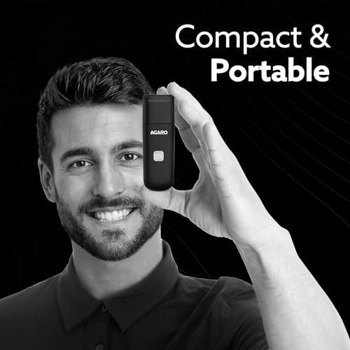 Image of AGARO Beard Trimmer MT7007, 60 mins run time with Type C, 2pcs limit comb - 1mm & 3mm, Protective Cap, Washable Trimmer Head | Trimmer for Men