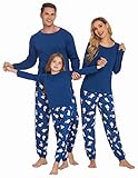 Ekouaer Long Sleeve Christmas Pj Set Family Matching Xmas Pajamas Polar Bear Cute Sleepwear Boys...