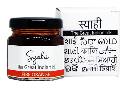Image of Syahi - The Great Indian Ink (Fire Orange) Fountain Pen, Calligraphy, Drawing, Doodle