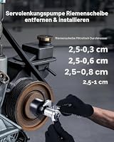 VEVOR Servolenkungspumpen Riemenscheiben Abzieher Einbauwerkzeugsatz, kompatibel mit Ford GM V6 VW Fahrzeugen, zum Entfernen und Einbauen von Servolenkungspumpen-Riemenscheiben – Ansicht 2
