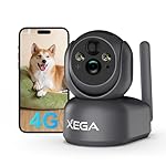 Xega 4G LTE Cámara de Vigilancia Interior Gris, 36...: 【Conexión 4G LTE & Suministro de Energía de la Batería】Esta camara vigilancia con Tarjeta SIM utiliza una conexión 4G LTE (Preinstalación de tarjetas SIM). Después de usar el tráfico de prueba, es necesario recargarlo. Esta PTZ ip cámara Inalámbrica ...