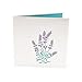 Liif Lavender Blooms Pop Up Card, 3D Flower Greeting Card, Pop Up Card for All Occasions, Birthday, Mother's Day, Anniversary, Wedding, Congratulations, Get Well Card, Handmade Gift