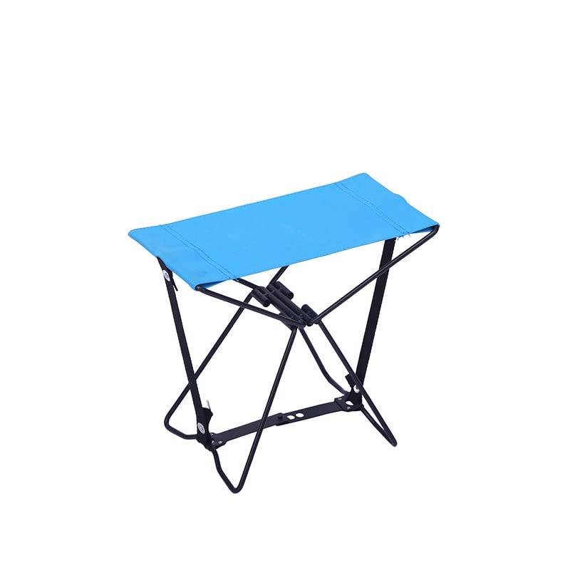 Gorocking 折りたたみ椅子 アウトドア 軽量 コンパクト 携帯イス 収納袋付き 釣り キャンプ 登山 (ブルー, 小サイズ)