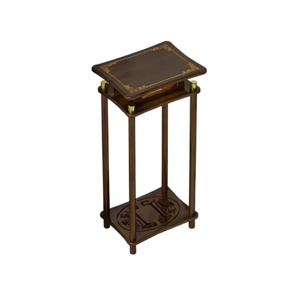 birene Vase Stand Walnut Colour Wood Bonsai Rack, Indoor Outdoor Home Decoration Plant Shelf