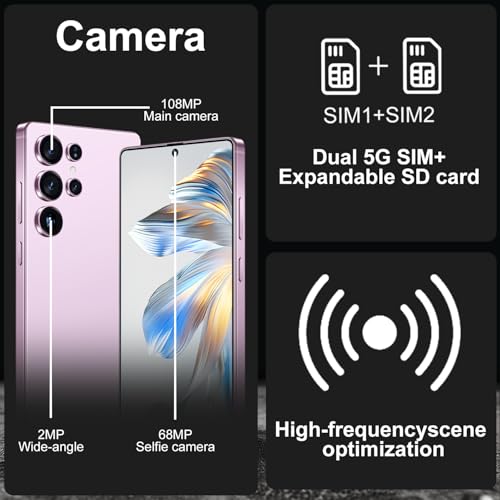 Image of BXV I25 Ultra 16+512GB Smartphone - 7000mAh Battery, 6.99-inch Display, Built-in Pen, Android 14, Snapdragon 8 Gen3, 68MP+108MP Camera Outperform Competitors in Speed & Power (Pink)