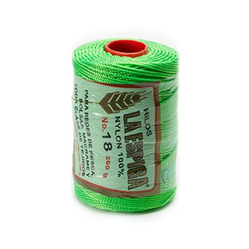 Image of Espiga No.18-100% Nylon Omega String Cord for Knitting and Crochet - 86 Neon Green