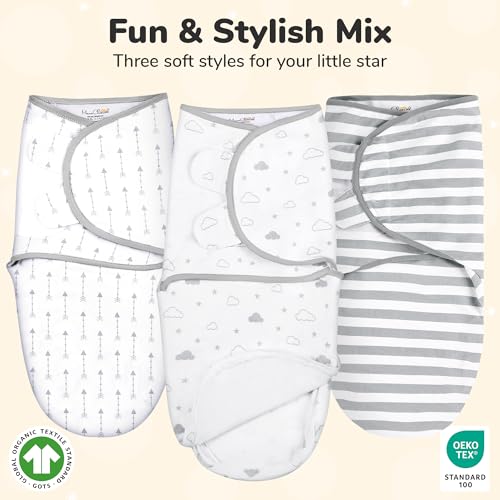 Image of Mama Cheetah Baby Swaddle Blanket with Zipper, Newborn Swaddle Sack, Baby Swaddles Sleep Sack 0-3 Months, Baby Swaddle Wrap for Baby Boy & Baby Girl, 3-Pack