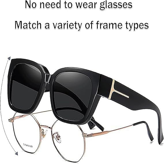 Myliia Fit Over Sunglasses, Trendy Oversized Polarized Wear Over Sun Glasses with UV 400 Protection for Women Men3
