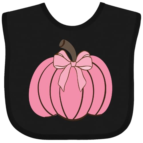 inktastic Halloween Pumpkin Pink Bow Baby Bib