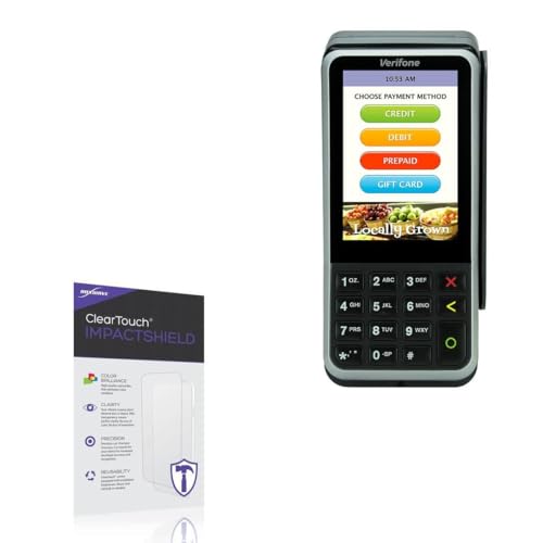 BoxWave Screen Protector Compatible With Verifone V400M - ClearTouch ImpactShield (2-Pack), Impenetrable Screen Protector Flexible Film