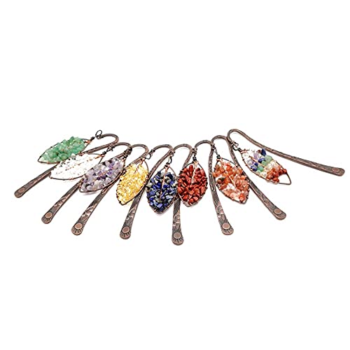 Antique Style Copper Metal Bookmark Crystal Tumbled Stones Amethyst Bookmark Bronze Bookmark Tree Of Life #TOP2