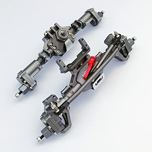 Muhikrt Metal Front And Rear Portal Axle For 1/10 Rc Crawler Axial Scx10 Ii Redcat Gen8 Rgt 86100 (Front Axles) #TOP1