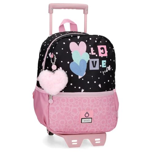 Enso Love Vibes Mochila Preescolar Adaptable a Carro Rosa 25x32x12 cms Poliéster 9,6L