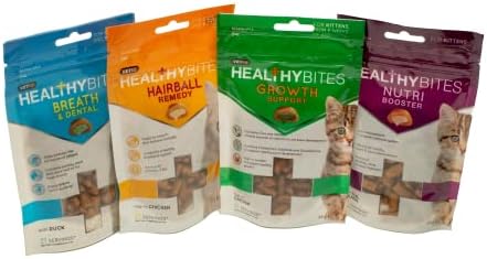 VetIQ Healthy Bites Urinary Care Cat Treats, 4x 65g, Cat Supplement with Cranberry For Urinary Tract Health, Kitten Treats with Cheese & Catnip with Prebiotic Fibre For Cat & Kitten Health