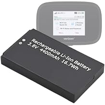 Replacement Battery for Verizon Wireless Novatel Mifi Jetpack 7730L 8800L P/N 40123117 Mobile Hotspot Repair Part Fix Dead Power Issue, Rechargeable, 3.7V 4400mAh, High Capacity