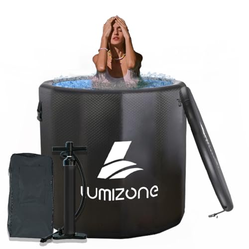 Foto de Lumizone Inflatable Cold Plunge Tub 132 Gallons Capacity Ice Bath Portable Ice Bath Tub Compatible With Water Chillers with Lid Drop Stitch PVC Double Layer Seals Oversized for Athletes (imagen 65)
