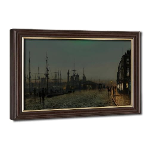 Cadre à suspendre avec toile Hull Docks at Night Grimshaw pour créer un intérieur apaisant