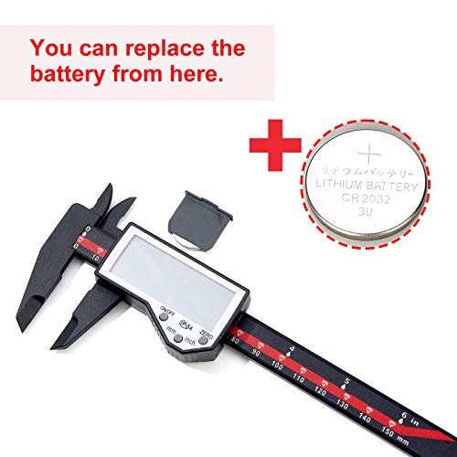Digital Caliper, 0-6" Electronic Caliper Auto - Off Feature With Large Lcd Screen Vernier Caliper Conversion Measuring Tool For Length Depth Inner Outer Diameter Measuring #TOP1