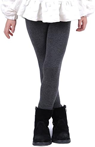 Girls Winter Viscose Melange Fleece Lined Warm Velvet Leggings