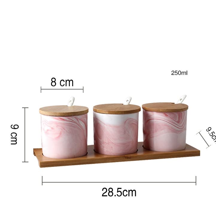 Verre d'épices en céramique, Coffret à épices marbré, boîte d'épices de Restaurant, Accessoires de Cuisine, Bouteille d'épices avec Sol, cuillère.