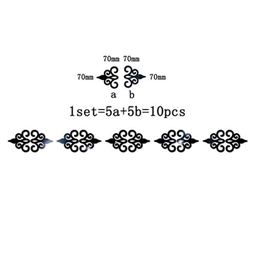 10 Pcs Mirror Wall Stickers, Self Adhesive 3D Mirror Plastic Wall Sheet Tiles Decorative Murals Sticker, For Home Living Room Bedroom Office Hallway Diy Art Wall Decal Decoration Stickers (Silver) #TOP1