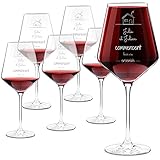 FABRICATION EXQUISE : Nos verres transparents à vin sont fabriqués en verre de qualité supérieure, puis ensuite gravé minutieusement. Le présent ensemble de verres à vin au design classique est parfait pour présenter des délicieux vins rouges et blancs. De plus, il permet de vivre une expérience de dégustation unique. Pour ces raisons, il se présente comme un cadeau idéal pour tous les passionnés de vin.