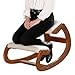 Produktbild Ergonomischer Kniestuhl für Sitzkorrektur  Kniehocker Sitzhocker für Zuhause Meditation - Holz & Leinen Kissen  Rückenschmerzen Nackenschmerzen Lindern & Körperhaltung Verbessern (Pecan)