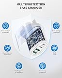 USB C Plug Fast Charge, 60W 4-Port Multi USB Plug UK Dual Port PD Power Adapter (5V/3A, 9V/3A, 12V/2.5A)+QC Mains Wall Charger, Type C Fast Charging for iPhone 16/15/14/13/12 Pro Max, Samsung, iPad - Image 5