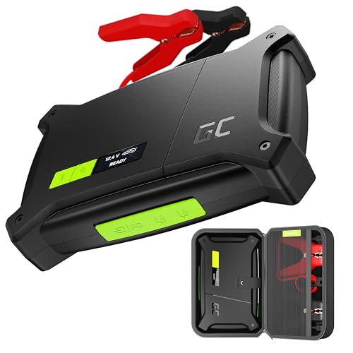 Green Cell® GC PowerBoost Avviamento di Emergenza | 16000mAh 2000A | per motori 6L diesel 8L benzina | Portatile Jump Starter | Powerbank | Booster al Litio | Cavi di Avviamento | Caricabatterie