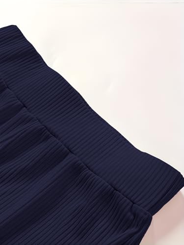 Image of Jawdrobe Women's High Waist Ribbed Flared Pants Stretchable Slim Fit Bootcut Trousers Soft Knit Casual Wear for Daily Office Travel (for Ideal Height 5.3)