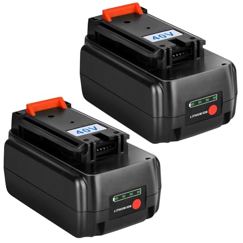 CPY 2 Pack 3.5Ah Lithium 40Volt Battery Replacement for Black and Decker 40V Battery LBX1540 LBX2040 LBX2540 LBXR36 LBXR2036