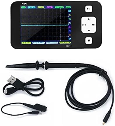 Handheld Oscilloscope DSO211 Portable Digital Oscilloscope 1 Channel 200KHz Bandwidth 1MSa/s Sampling Rate Mini Osciloscopio Software Open Source for Beginner